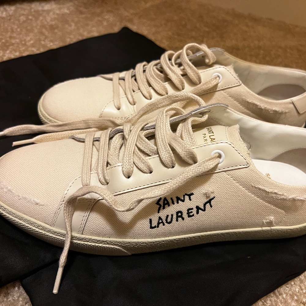Saint Laurent Canvas & leather sneaker